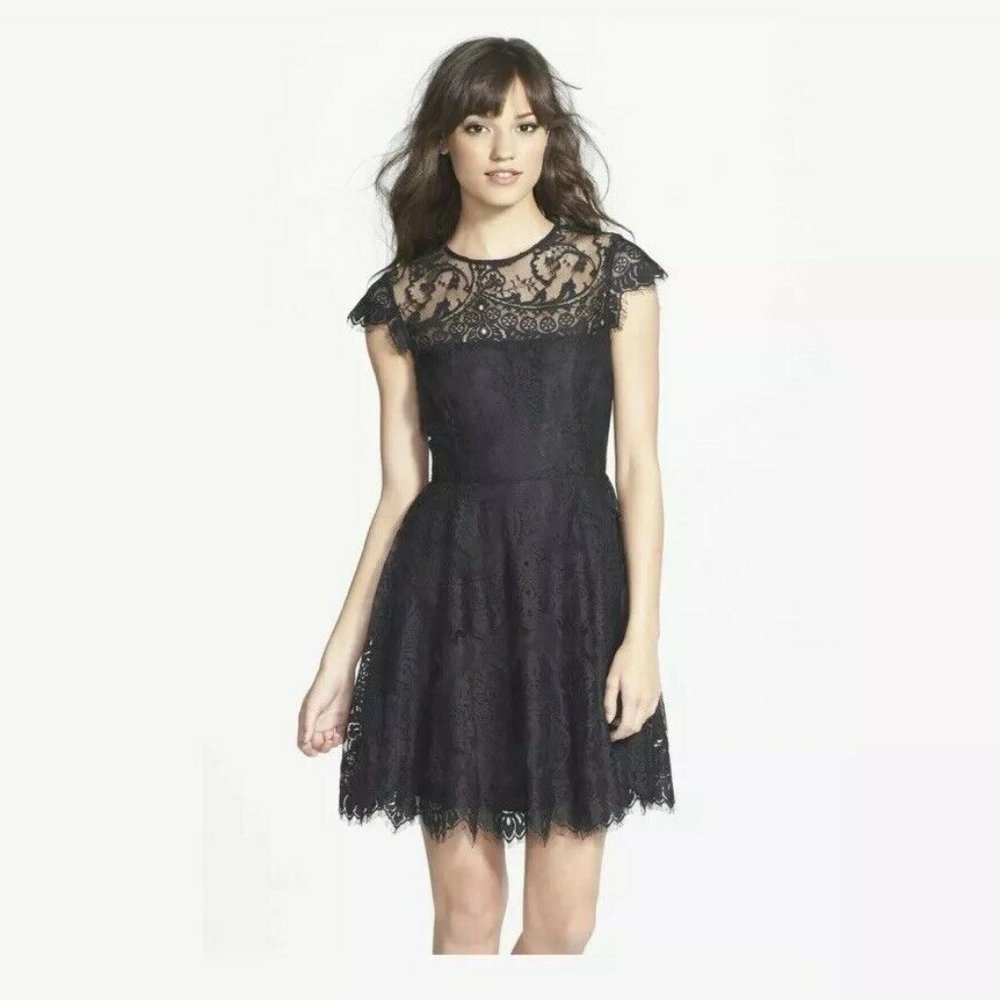 BB Dakota Rhianna Dress Lace Yoke Keyhole Back
